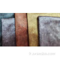 Tissu en velours en polyester en relief en tricot pour le couvercle du canapé